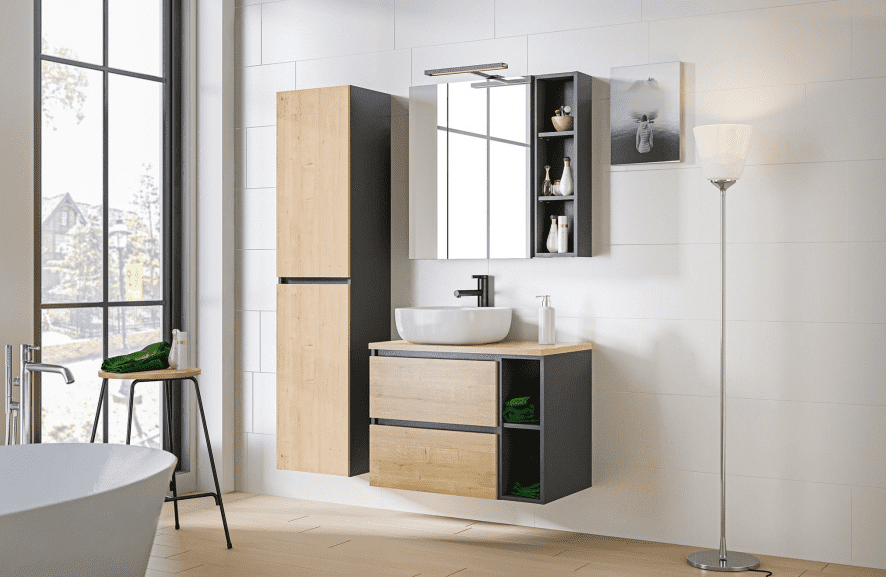 skrinky do kúpeľne MONAKO GREY OAK